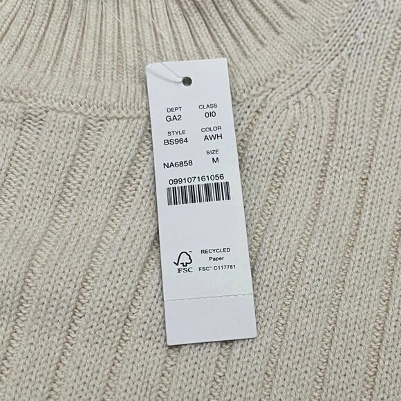 J. Crew Cream Ribbed Turtleneck Sweater - Picture 3 of 7